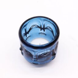 Royal Blue Buddha Faces Candle Jar Meditation Decor Accent - Royal Blue - thumbnail 2