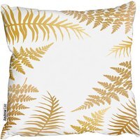 Gold Fern Cushion - Yellow / 60cm