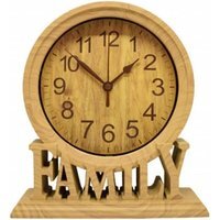 Table Clock Vintage Family Non Ticking Desk Clock Retro Mantel Clocks Brown - Brown
