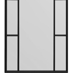 Arcus Window Framed Arch Leaner Garden Wall Mirror - Black / 170cm - thumbnail 4
