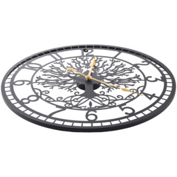 Metal Minimalist Arabic Numerals Wall Clock - Black - thumbnail 3
