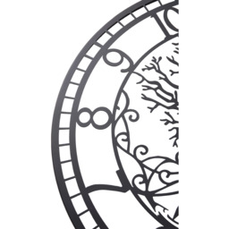 Metal Minimalist Arabic Numerals Wall Clock - Black - thumbnail 4