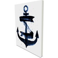 Anchor - Wrapped Canvas Graphic Art - Black / 51cm / 77cm - image 1
