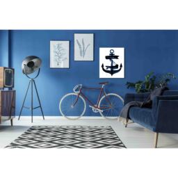 Anchor - Wrapped Canvas Graphic Art - Black / 51cm / 77cm - thumbnail 2