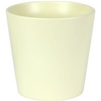 Ceramic Matt Cream Indoor Plant Pot - 15cm