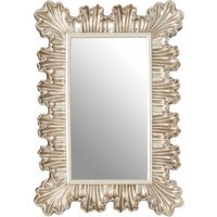 Charlene Brushed Gold Rectangular Wall Mirror - Silver