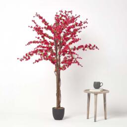 Homescapes Artificial Blossom Tree - Cerise Pink Silk Flowers - 5 Feet - Cerise pink - thumbnail 2