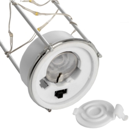 Stylish Decor Frosted Glass Lantern with Rope Detail - Grey - thumbnail 5