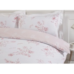 PH Sadie Floral Polycotton Duvet Set With Pillowcase - Rose / Superking - thumbnail 4