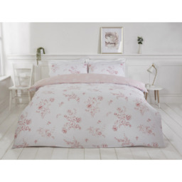 PH Sadie Floral Polycotton Duvet Set With Pillowcase - Rose / Superking - thumbnail 2