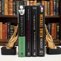 Resin Open Palm Hands Bookends Set - Gold - image 1
