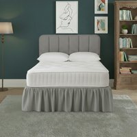 Base Valance Polycotton Sheet for Divan Beds Easy Care Bed Base Cover - Silver / Superking