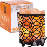 Himalayan Salt Lamp Metal Baskets - Black / Aztec - image 1