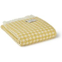 Jacquard Spot Wool Throw - Oil Yellow - thumbnail 1