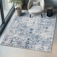 Vintage Rug Amara - faded design, machine washable, non-slip - Blue / 274cm - thumbnail 1