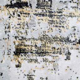 Metallic Distressed Abstract Area Rug - Grey & Gold / 230 x 160cm - thumbnail 4