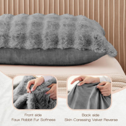 Luxury Supersoft Supporting Body Bolster Pillow - Silver - thumbnail 2