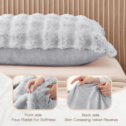 Luxury Supersoft Supporting Body Bolster Pillow - Silver - thumbnail 3