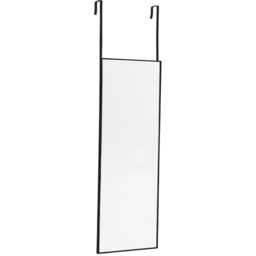 Rectangular Metal Frame Door Mirror - Black / 78cm - thumbnail 4