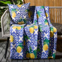 Lemon Throw Blanket - Blue - thumbnail 4