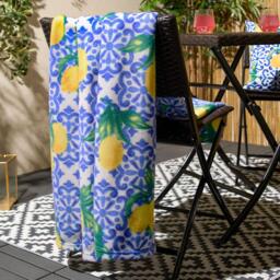 Lemon Throw Blanket - Blue - thumbnail 2