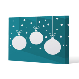 Green Christmas Baubles Gallery Canvas - Blue / 41cm / 61cm - thumbnail 2