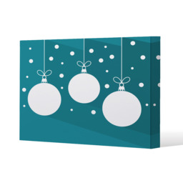 Green Christmas Baubles Gallery Canvas - Blue / 41cm / 61cm - thumbnail 3