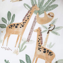 Jungle Safari Kids Bedding Duvet Cover Set - Ivory / Junior - thumbnail 3