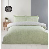Helston Duvet Cover Set - Green / Single - thumbnail 1