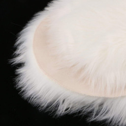Livingandhome Heart Shaped Shaggy Area Rug - White - thumbnail 3