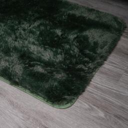 Fluffy Rug Shaggy Floor Mat - Forest Green / 160cm - thumbnail 3