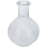 Clear Glass Textured Onion Bud Vase  - Clear