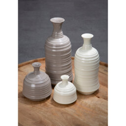 Hesper Small Silver Ceramic Vase - Ceramic 100% - thumbnail 2