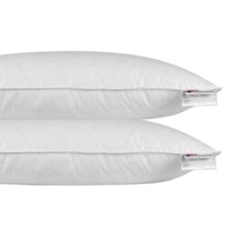 Homescapes Goose Feather Down Euro 40 x 80 cm Pillow Pair - White - thumbnail 2