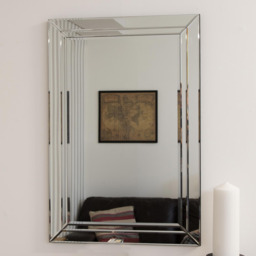 MirrorOutlet Pennington Mitred Glass Venetian Mirror 90 x 60cm - All glass - thumbnail 2