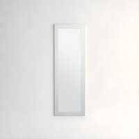 Katelyn Silver Rounded Wall Mirror - White