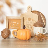 Autumn Love Wooden Frame Sign For Cozy Decor - Brown - image 1