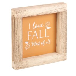 Autumn Love Wooden Frame Sign For Cozy Decor - Brown - thumbnail 4