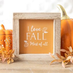 Autumn Love Wooden Frame Sign For Cozy Decor - Brown - thumbnail 2