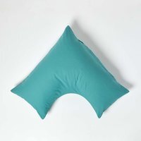 200 Thread Count Egyptian Cotton V Shape Pillowcase - Teal