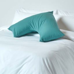 200 Thread Count Egyptian Cotton V Shape Pillowcase - Teal - thumbnail 3