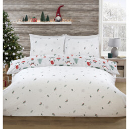 Christmas Gonks Duvet Cover and Pillowcase Set - Grey / King - thumbnail 2