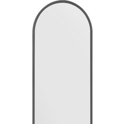 Arcus Outdoor Arched Garden Wall Mirror - Black / 180cm - thumbnail 3