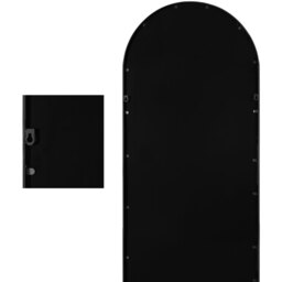Arcus Outdoor Arched Garden Wall Mirror - Black / 180cm - thumbnail 5