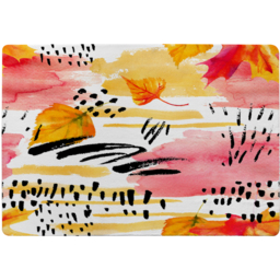 Abstract Fall Seamless Pattern In Bright Autumn Colours Designer Rug - Orange / 110cm - thumbnail 2