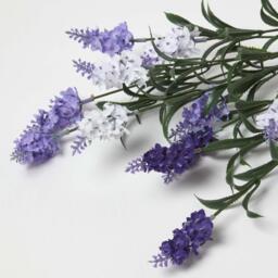 Homescapes Artificial Lavander Spray Single Stem Set of 3, 68cm - Green, Purple, White - thumbnail 2
