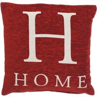 Words 'Home' Red Cushion - Red