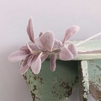 Lambs Ear Leaf on Short Stem Burgundy 3 Pack - Burgundy