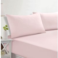 Easy Care Plain Sheet and Pillowcase Set - Blush / Double - thumbnail 1