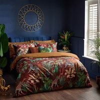 Aranya Exotic Animal Velvet Duvet Cover Set - Rust / Single - image 1